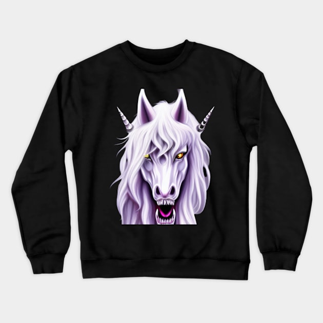 Unicorn Ghost Crewneck Sweatshirt by Shadowbyte91